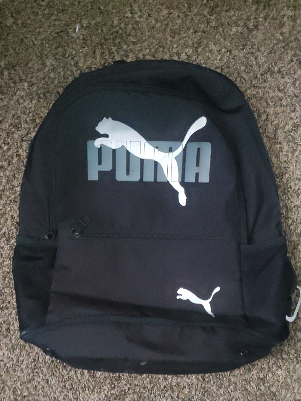 Puma Black Backpack with White Logo